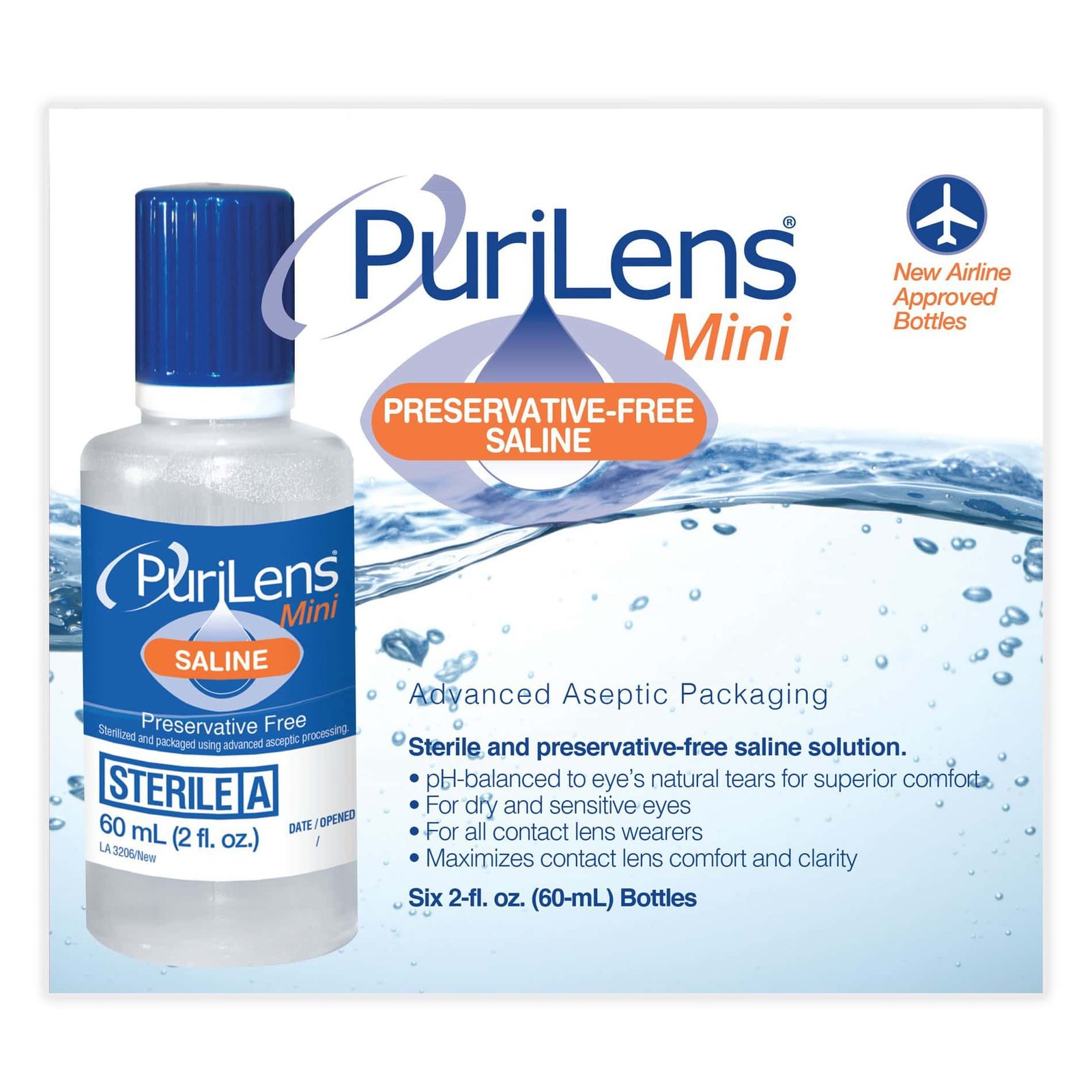 Purilens Mini Saline Case (6 Bottles)