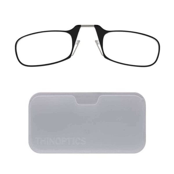 White Universal Pod Case with Reading Glasses